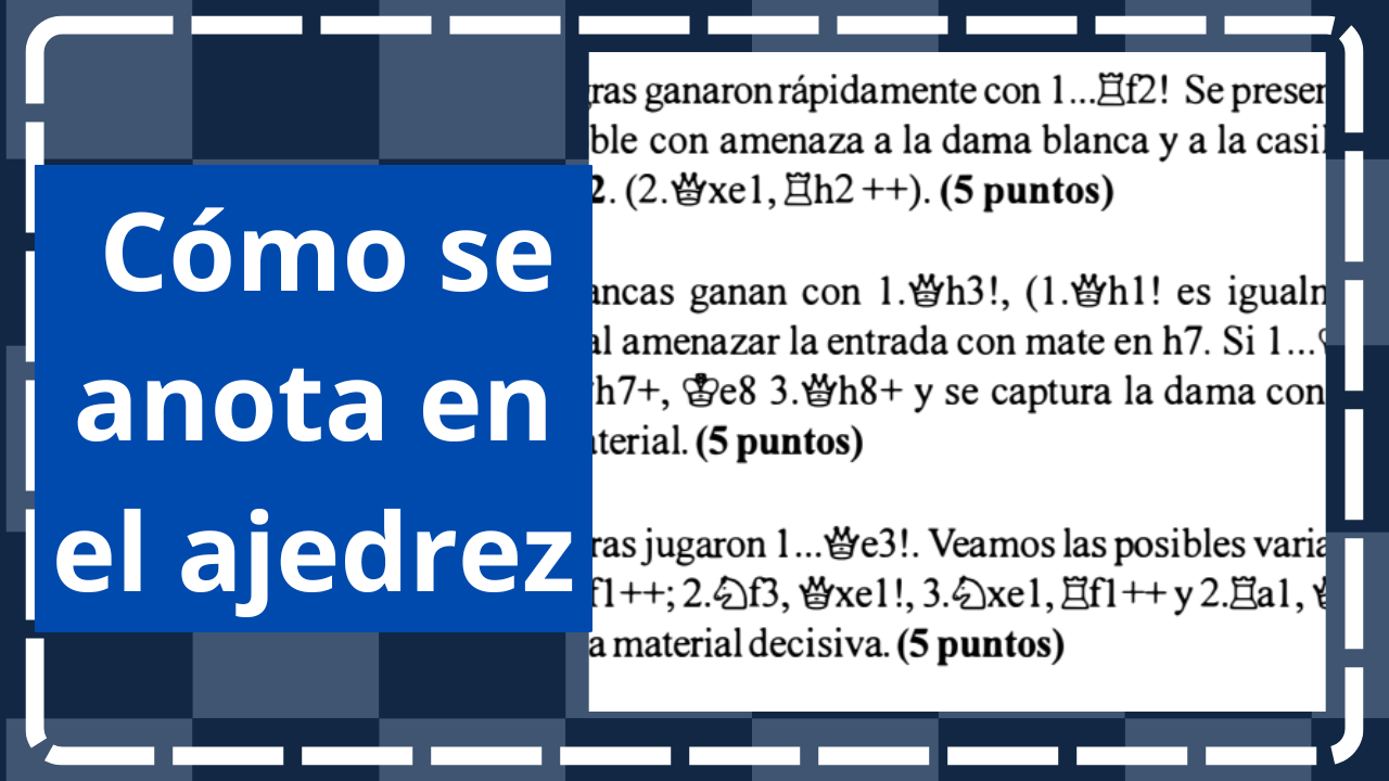 cómo se anota en ajedrez